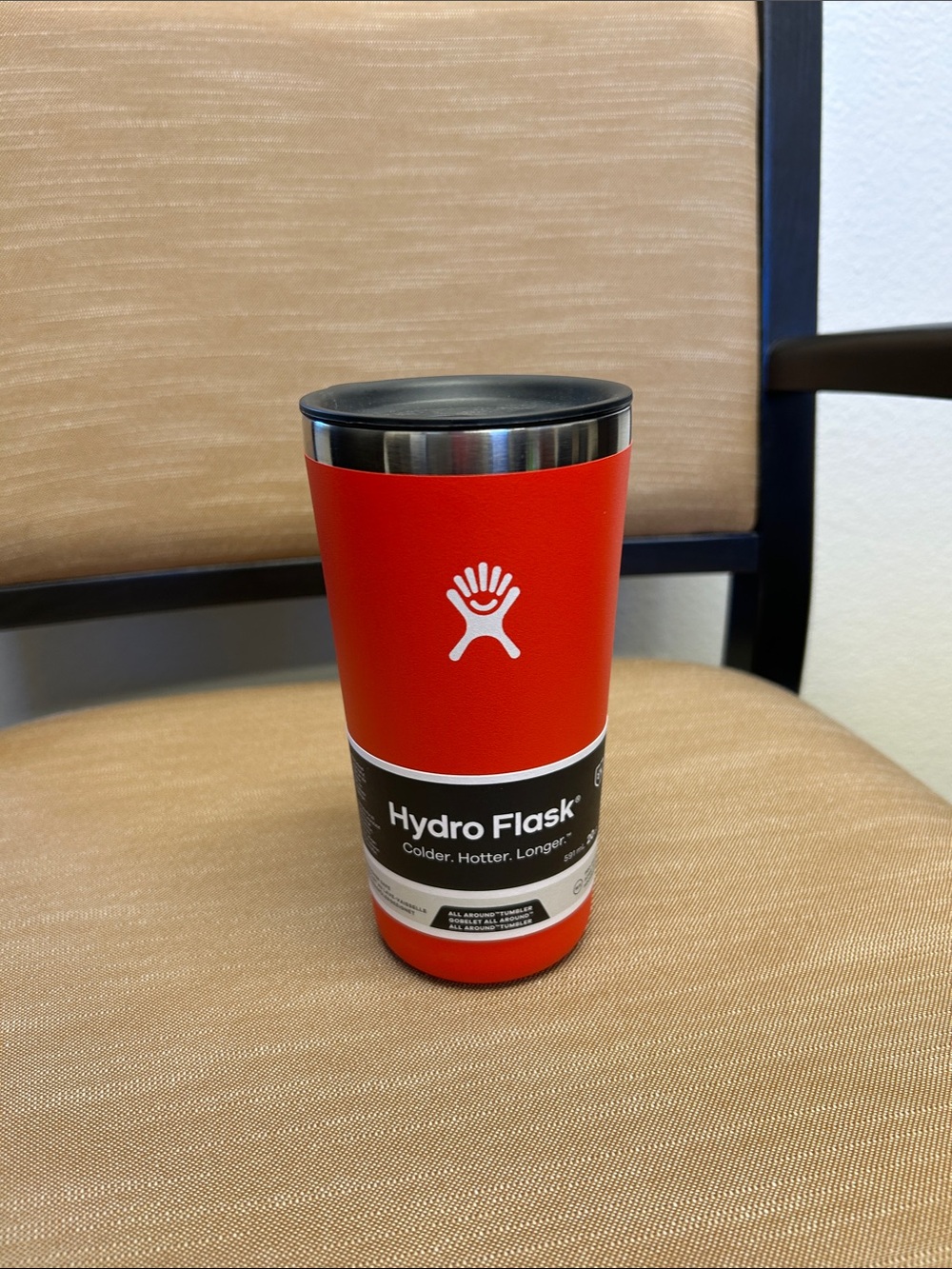 Hydro Flask All Around Tumbler in Red with Black Lid